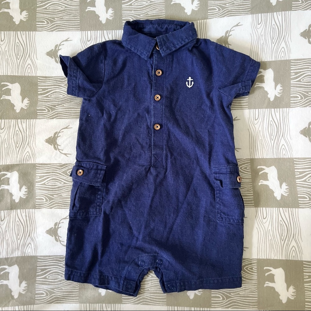 Carter’s Blue Navy Romper 9 months